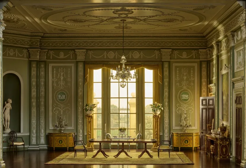 E10: English Dining Room of the Georgian Period, 1770–90, by Narcissa Niblack Thorne