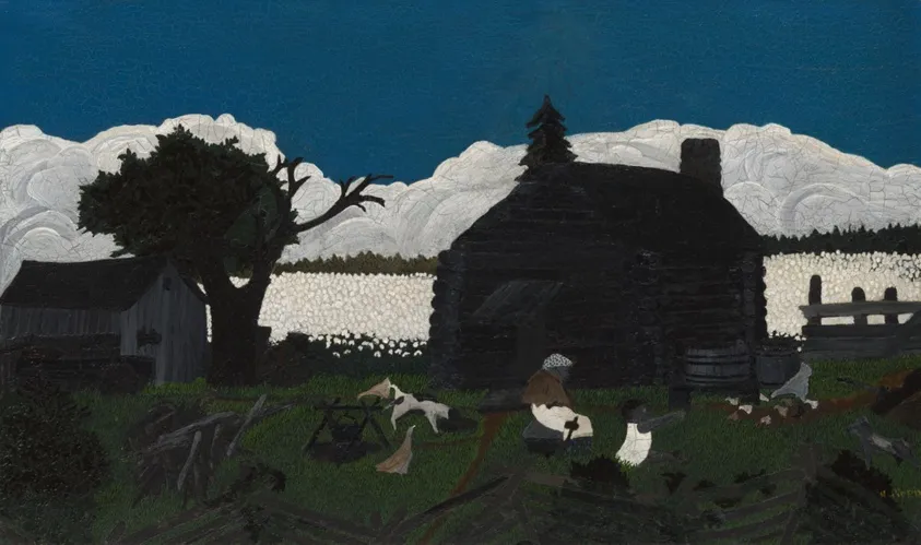 Cabin in the Cotton, by Horace Pippin