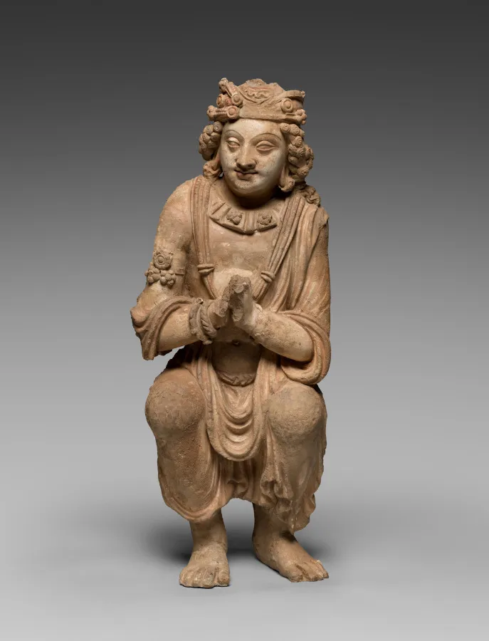 Adoring Attendant from a Buddhist Shrine, by Unknown artist