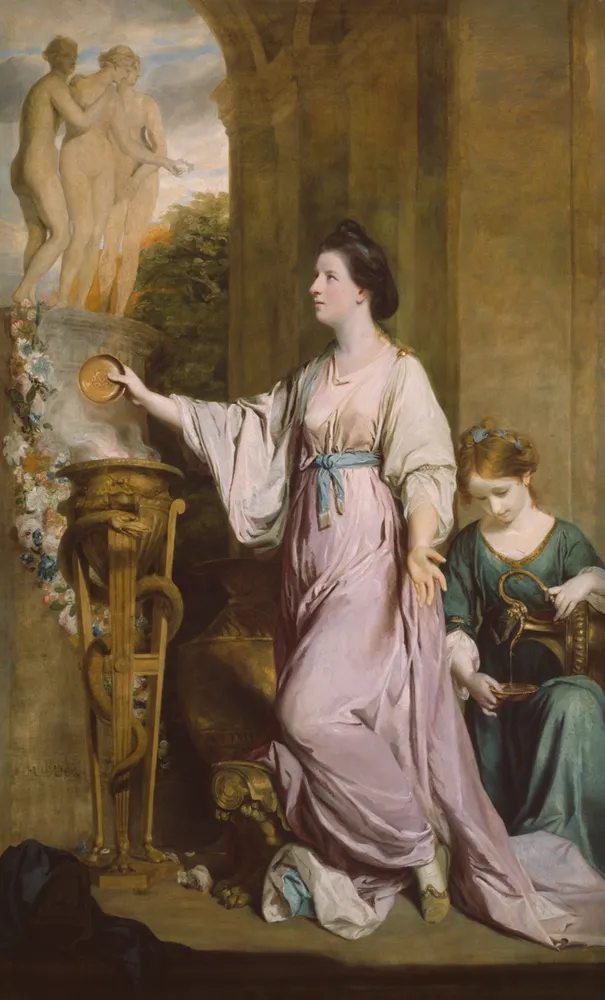 Lady Sarah Bunbury Sacrificing to the Graces, by Sir Joshua Reynolds