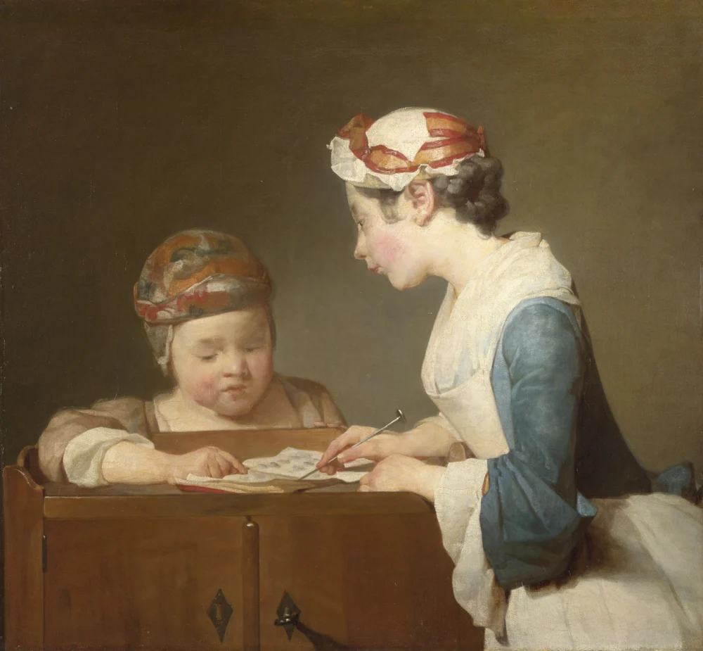 The Young Schoolmistress, by Jean Siméon Chardin