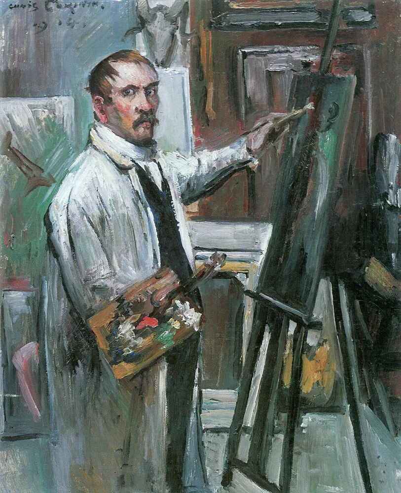 Self-portrait in Front of the Easel, by Lovis Corinth