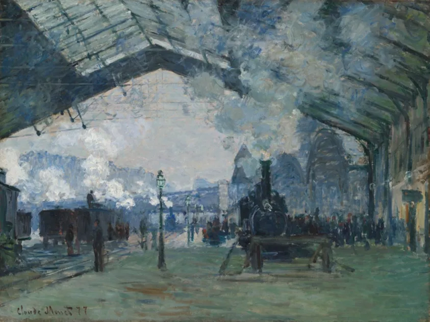 Arrival of the Normandy Train, Gare Saint-Lazare, by Claude Monet