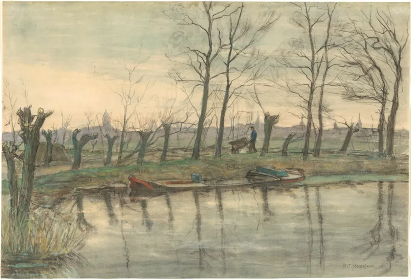 Amsterdam Skyline Viewed from the West, by Piet Mondrian