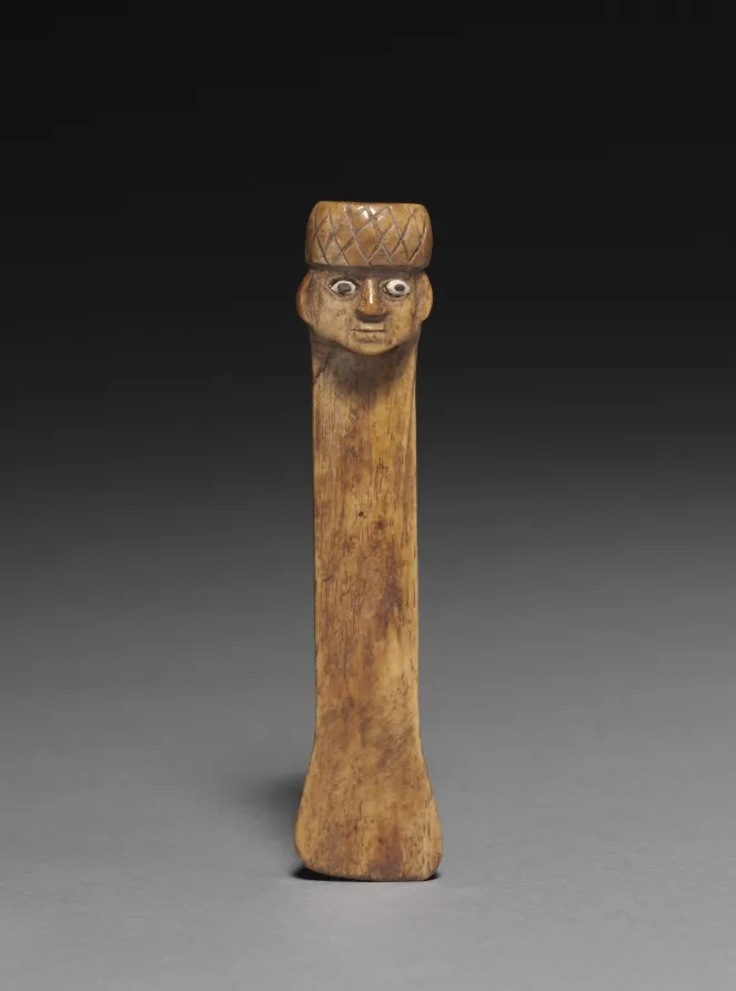 Spatula with Carved Head, by Unknown artist