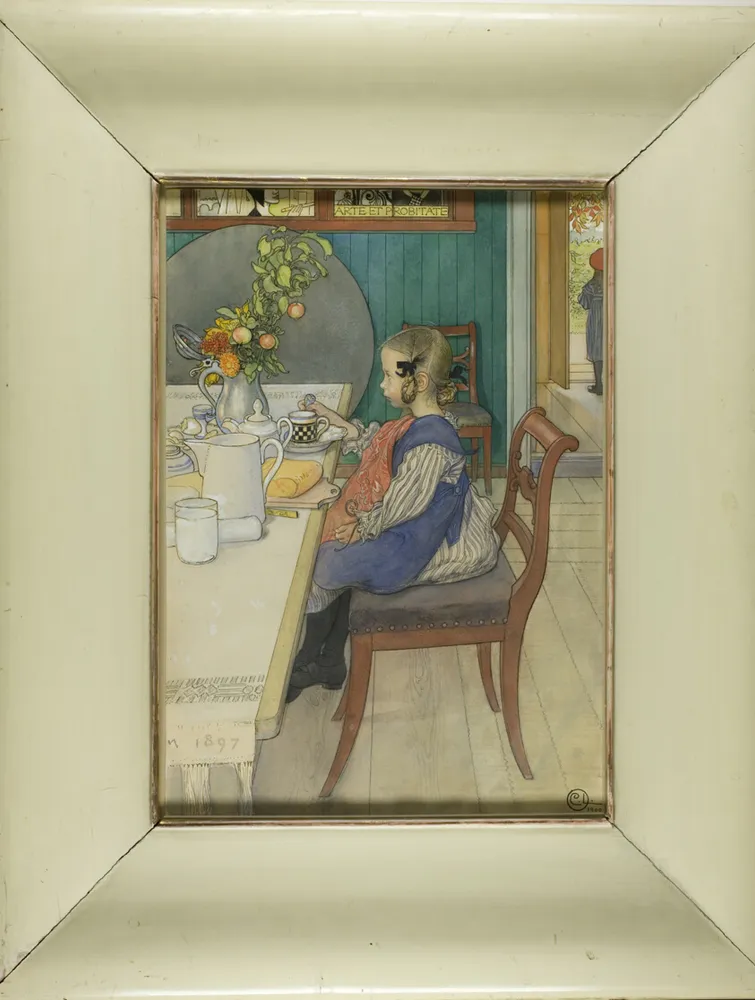 Little Lie-A-Bed's Sad Breakfast, by Carl Olof Larsson