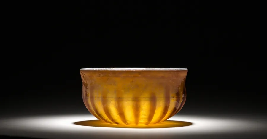 Ribbed Glass Bowl, by Unknown artist