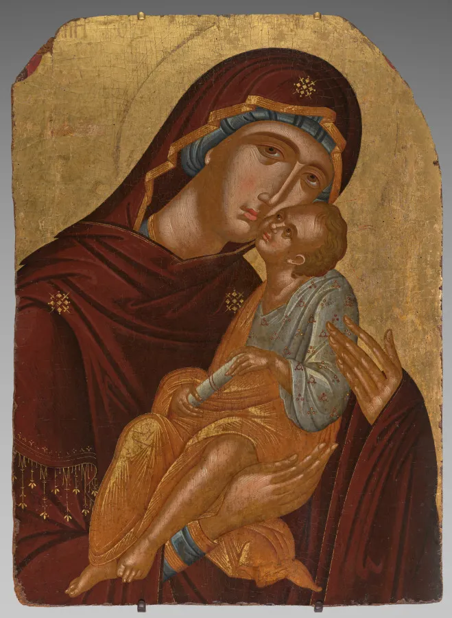 Icon of the Mother of God and Infant Christ (Virgin Eleousa), by Angelos Akotantos