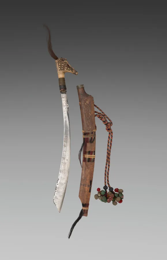 Knife (Mandau) and scabbard, by Unknown artist
