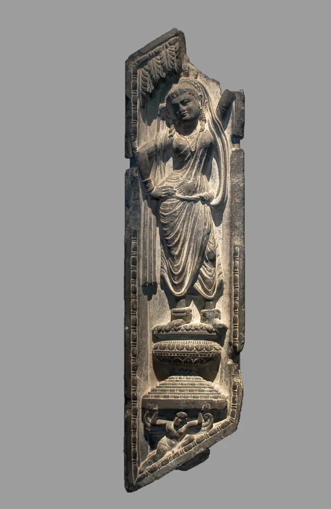 A Yakshi Grasping a Tree, by Unknown artist