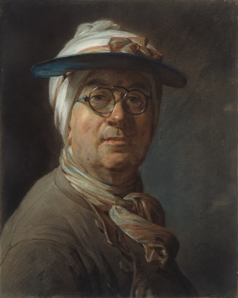 Self-Portrait with a Visor, by Jean Siméon Chardin