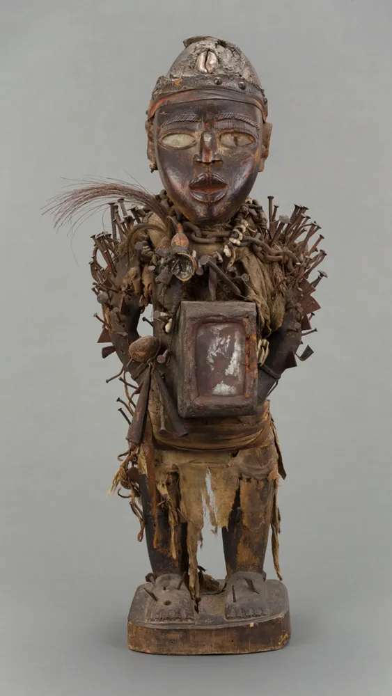 Male Figure (Nkisi Nkondi), by Vili
