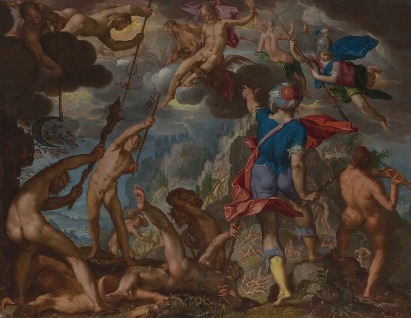 The Battle between the Gods and the Giants, by Joachim Antonisz. Wtewael