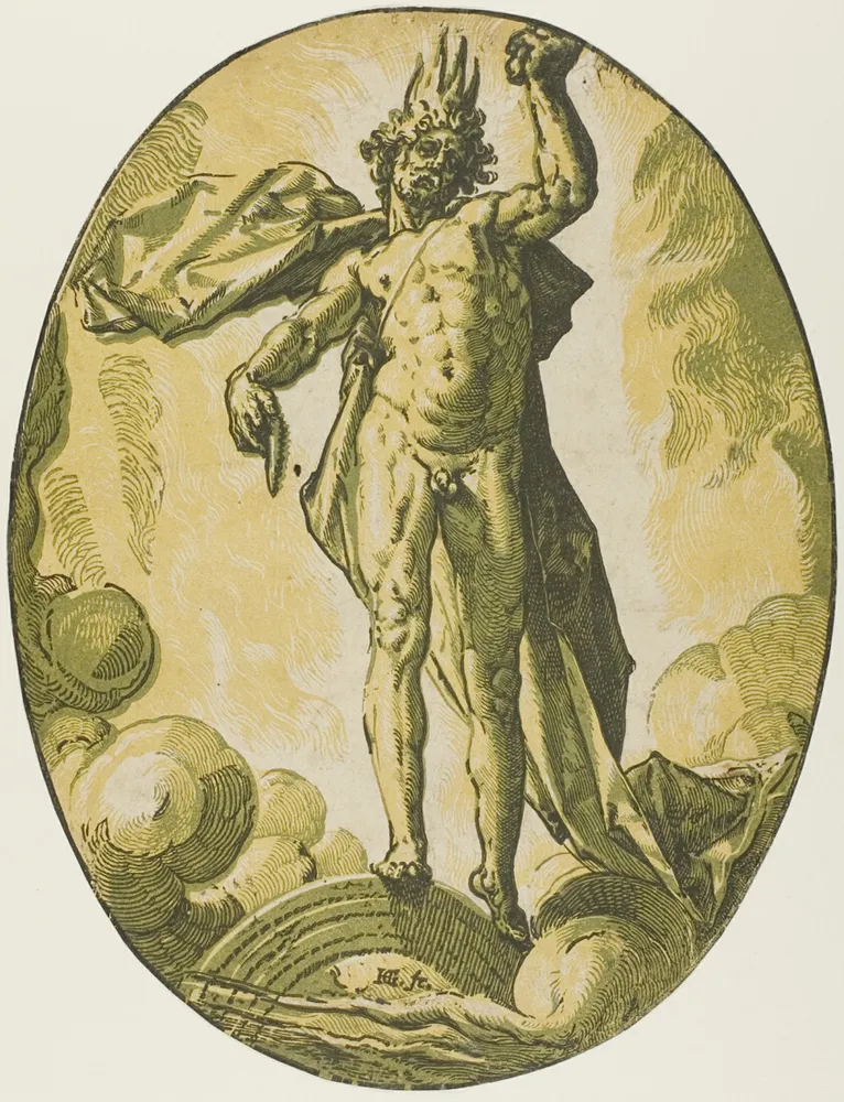 Aether, plate six from Demogorgon and the Deities, by Hendrick Goltzius
