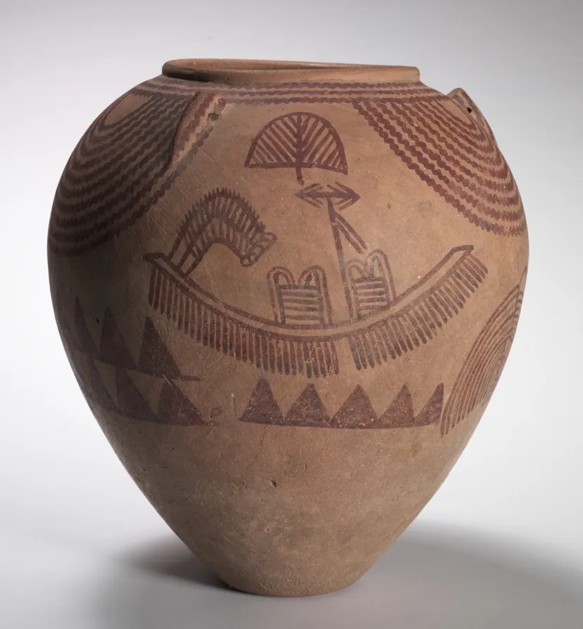 Decorated Jar with Boat Scenes, by Unknown artist