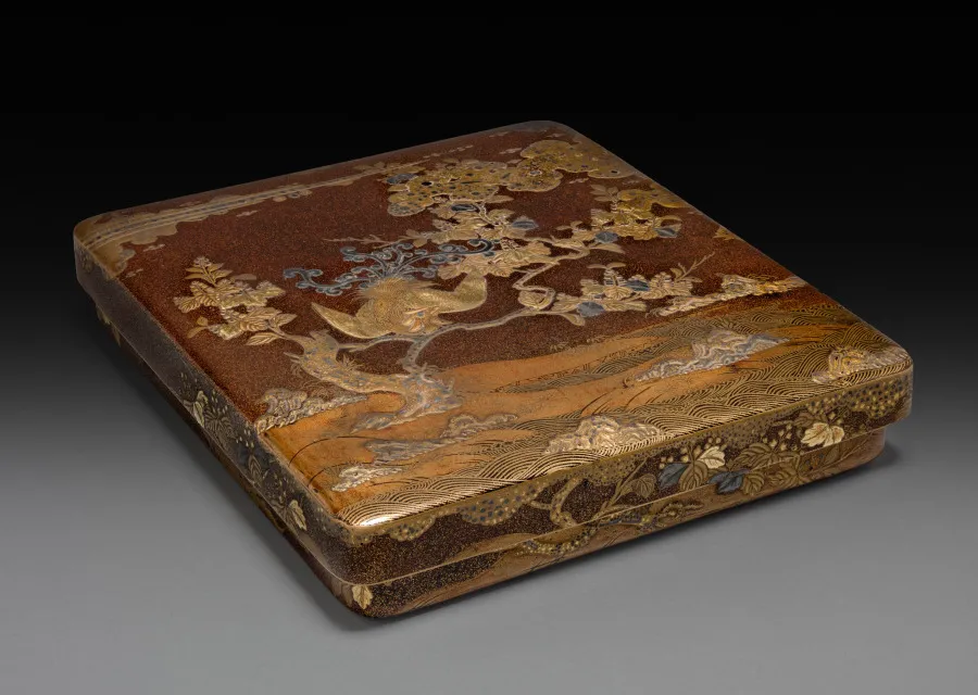Writing Box (Suzuribako) with Phoenix in Paulownia, by Unknown artist