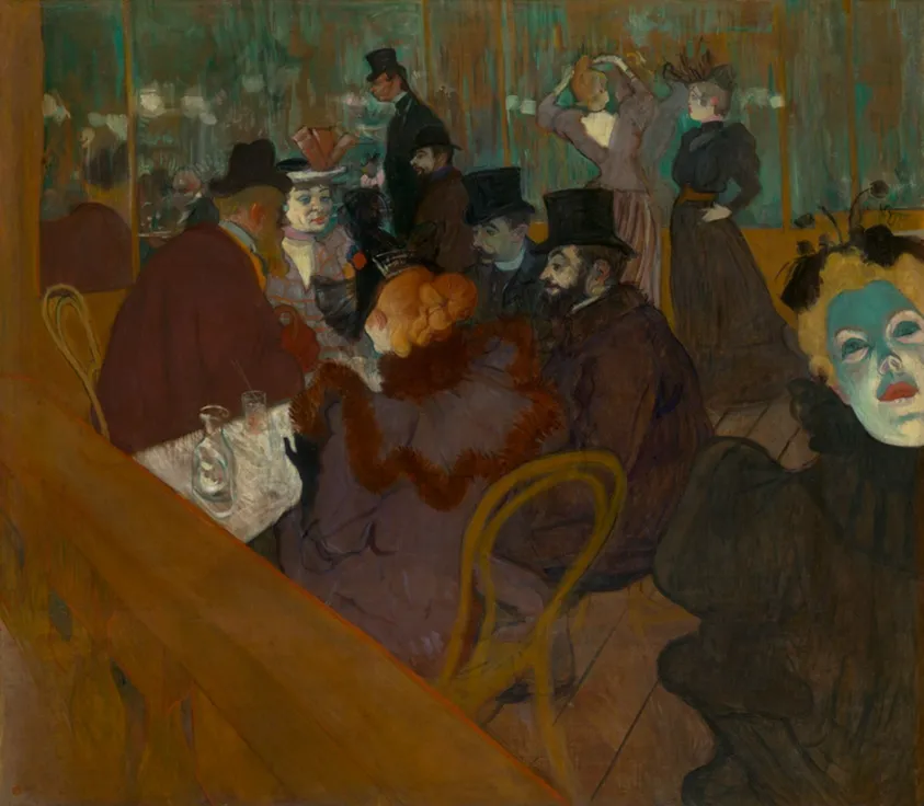 At the Moulin Rouge, by Henri de Toulouse-Lautrec