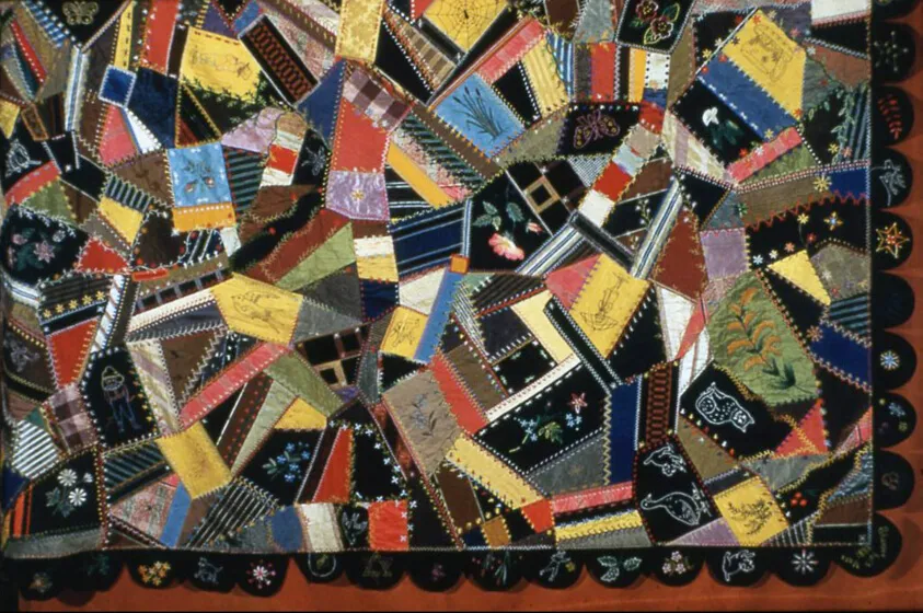 'Crazy Quilt' Parlor Throw, by Unknown artist