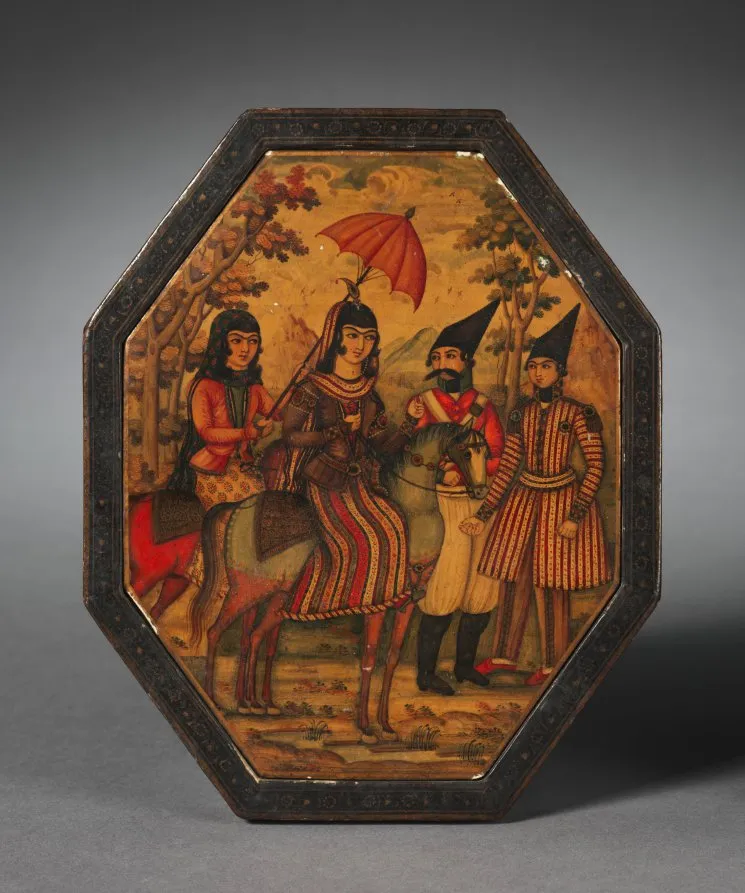 Octagonal Mirror Case with Lid, by Unknown artist