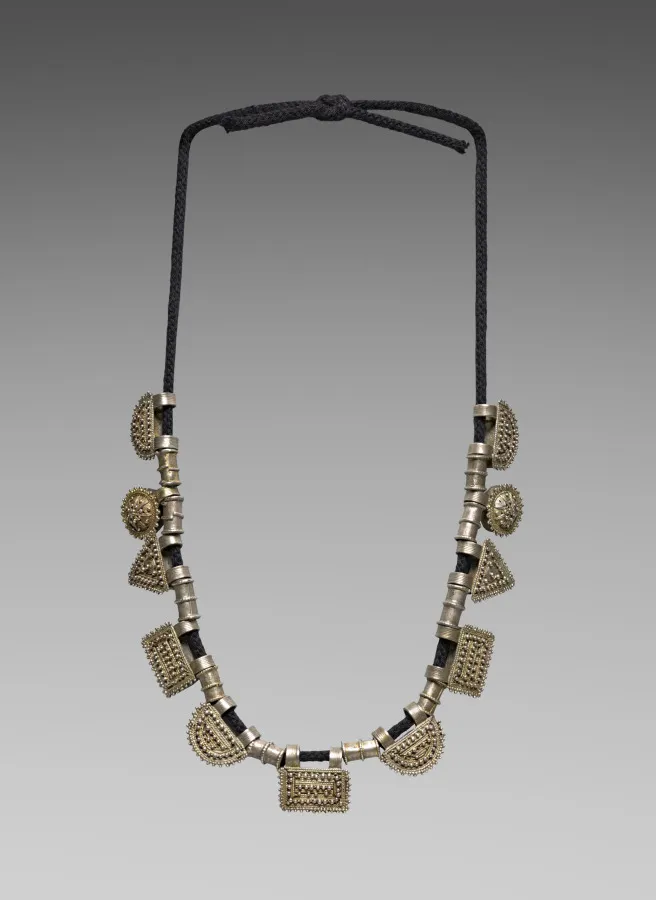 Necklace (ashän ketab) with amulet pendants (tälsäm), by Unknown artist