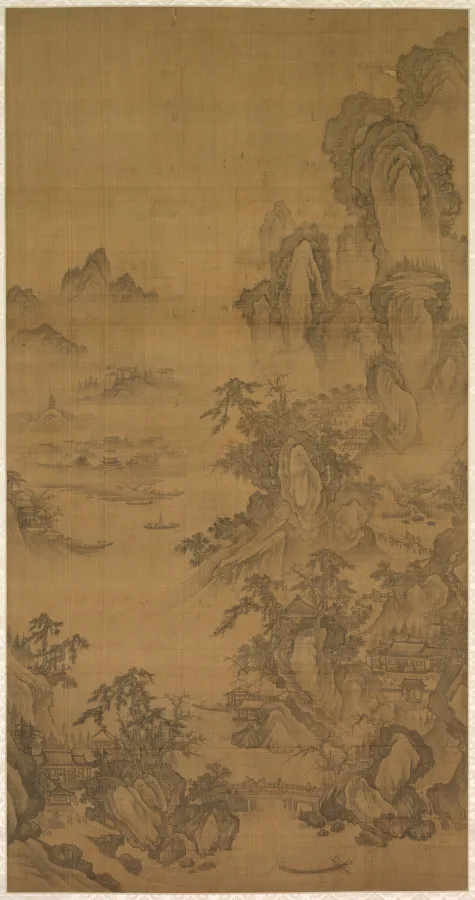 Mountain Market, Clear with Rising Mist, by Unknown artist
