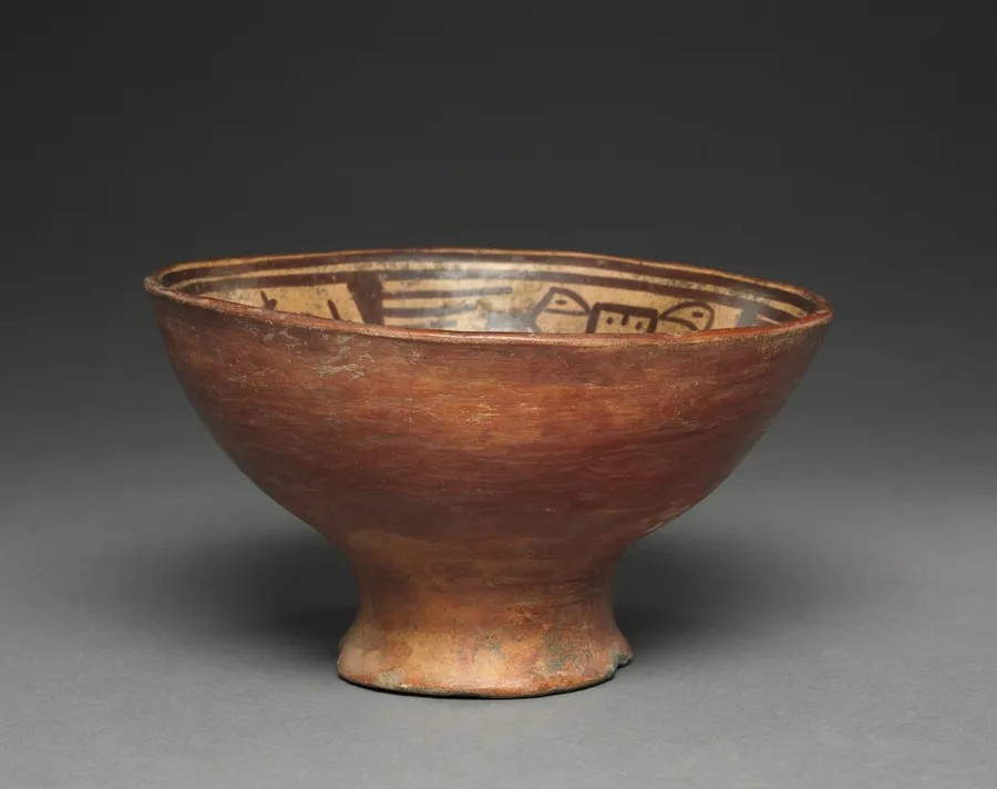 Bowl with Humans and Birds, by Unknown artist