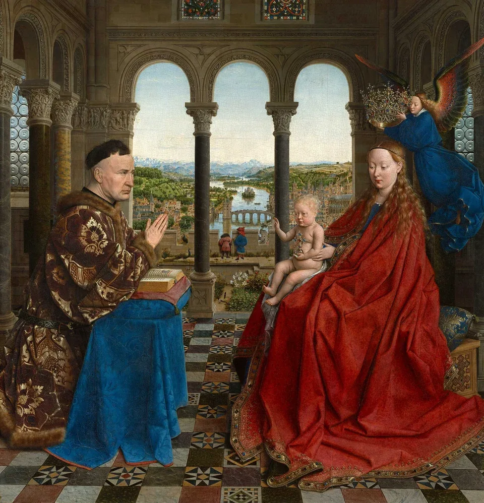 Madonna of the Chancellor Rolin, by Jan van Eyck