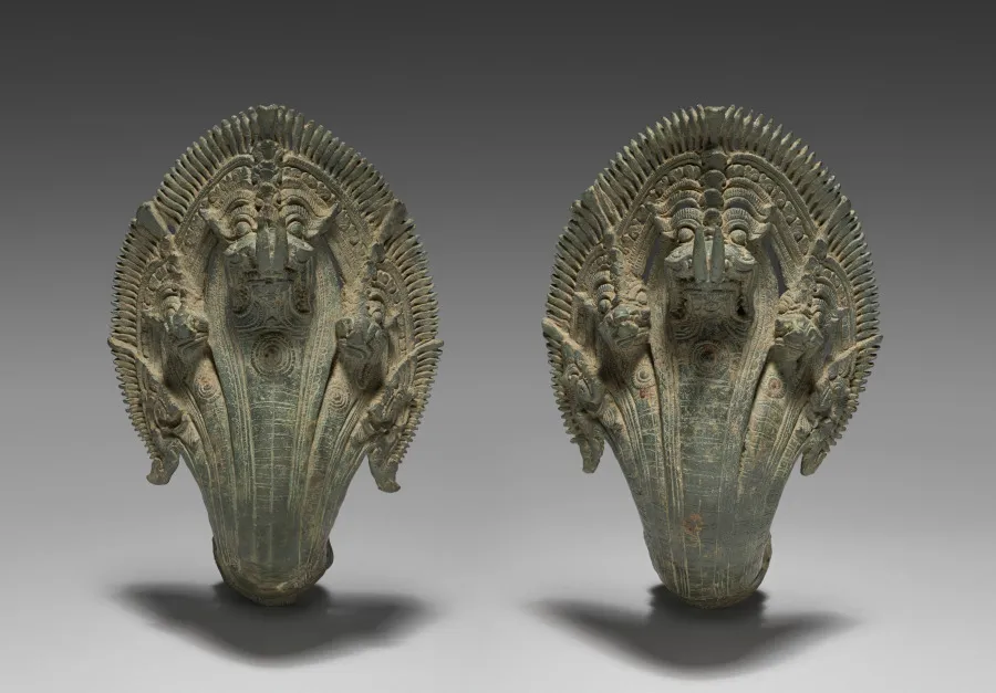 Pair of naga finials, by Unknown artist