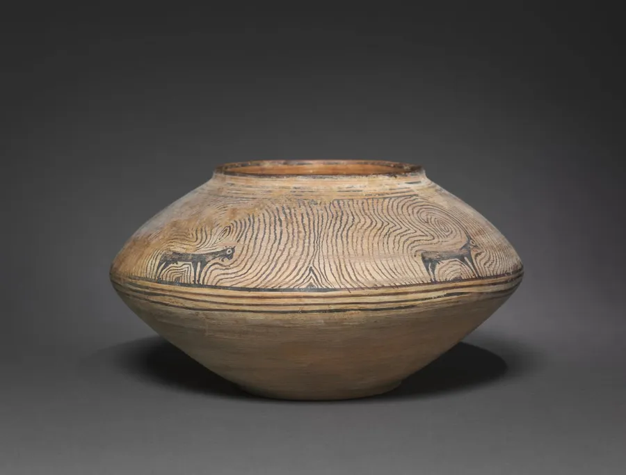 Jar with Four Ibex, by Unknown artist
