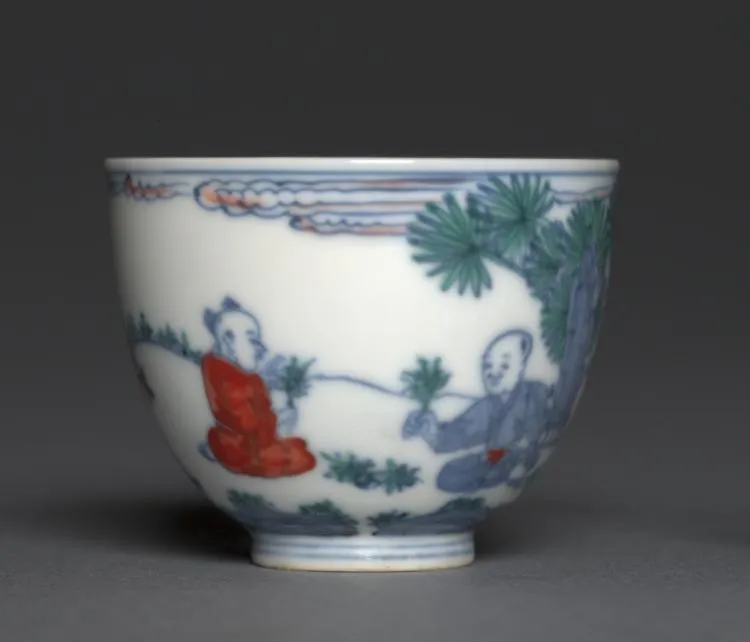 Wine Cup with Children at Play, by Unknown artist