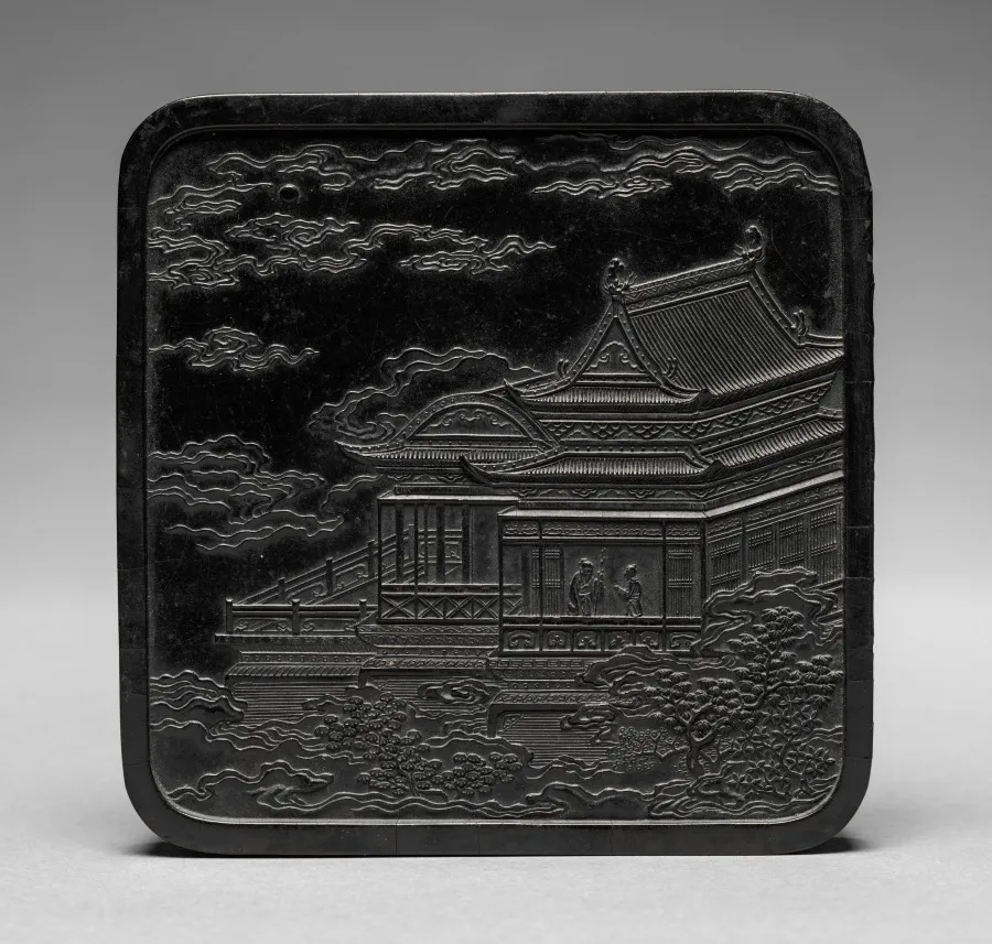 Ink Cake with Architectural Design, by Unknown artist