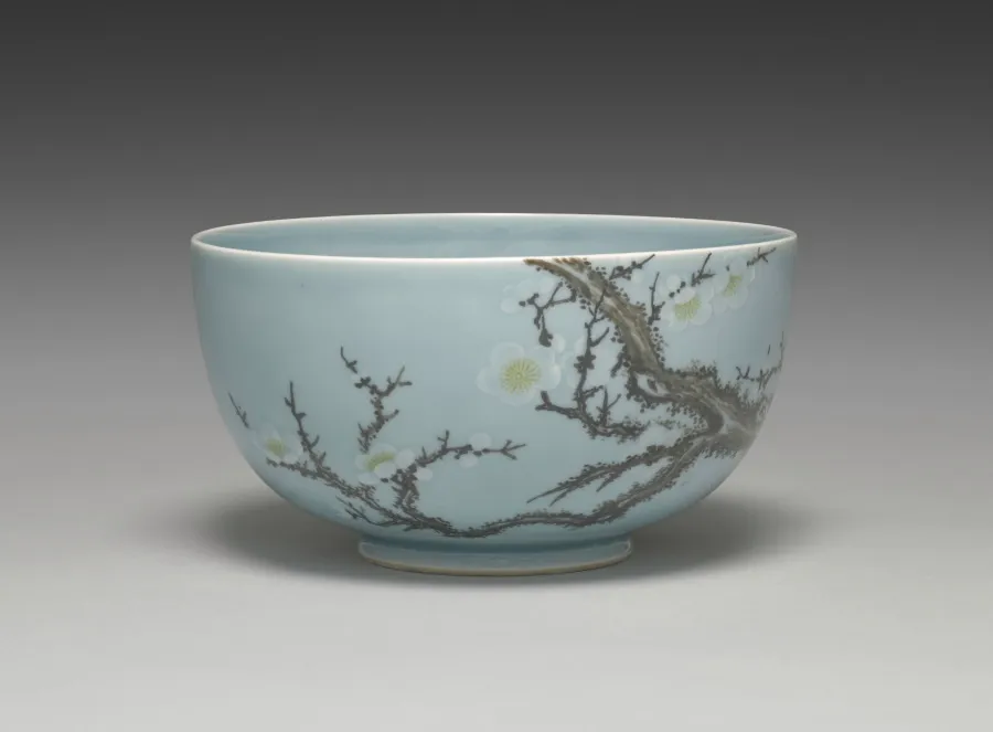 Sweets Bowl with Plum Tree, by Seifū Yohei IV