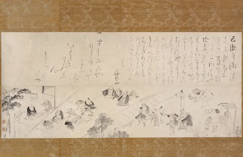 Group Pilgrimage to the Jizo Nun, by Ike Taiga