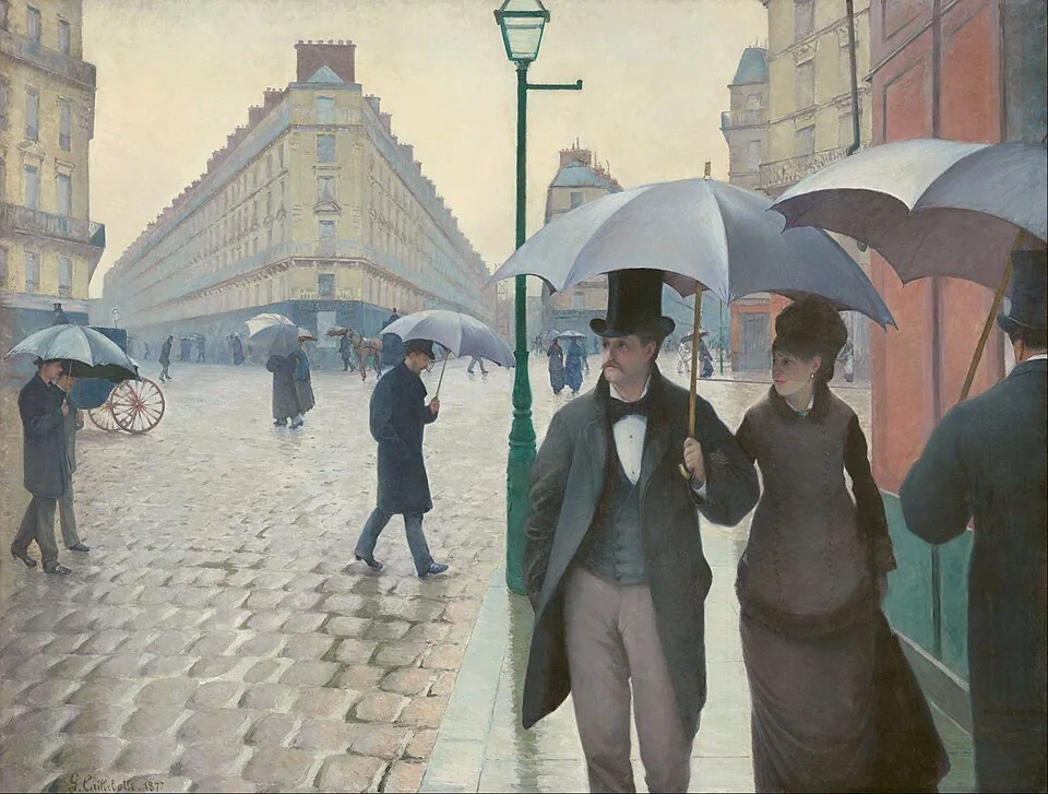 Parisian Street, Rainy Day, by Gustave Caillebotte