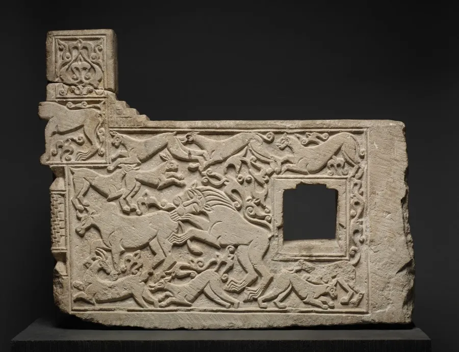 Balustrade Fragment with Animals from the residence of Hajji Hasan ibn Ibrahim ibn Muhammad, by Unknown artist