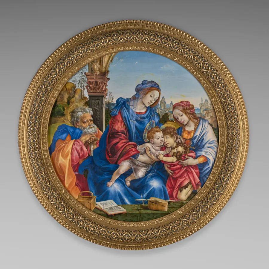 The Holy Family with Saint John the Baptist and Saint Margaret, by Filippino Lippi