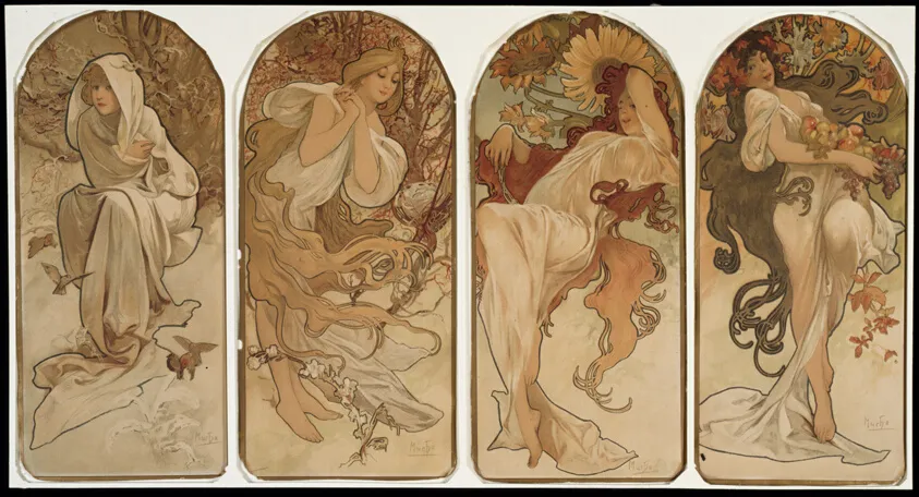 The Seasons, by Alphonse Marie Mucha