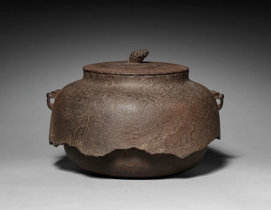 Kettle with Crane Design, by Unknown artist