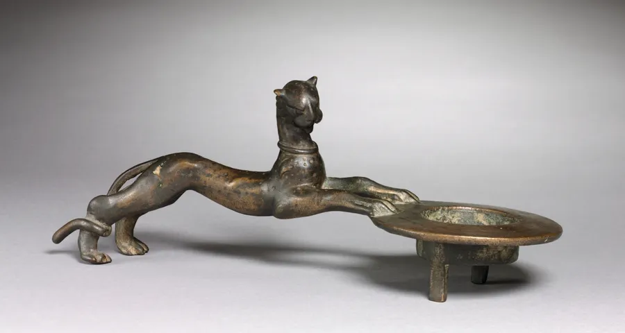 Feline-Handled Incense Burner, by Unknown artist