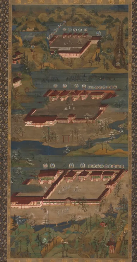 Mandala of the Three Shrines at Kumano, by Unknown artist