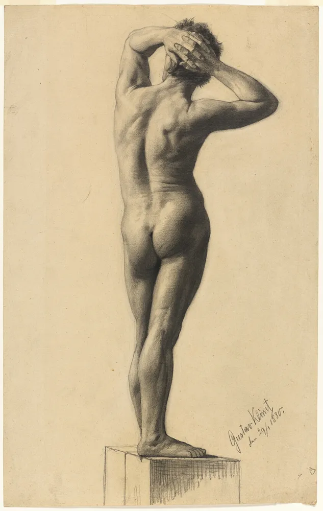 Male Nude, by Gustav Klimt