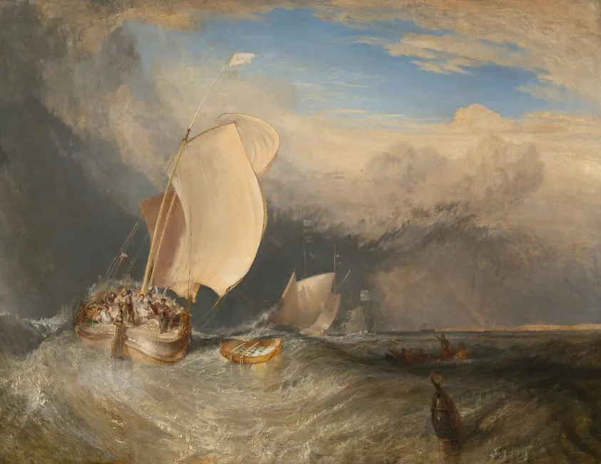 Fishing Boats with Hucksters Bargaining for Fish, by Joseph Mallord William Turner