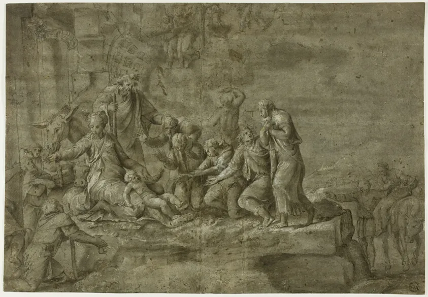 Adoration of the Shepherds, by Polidoro da Caravaggio