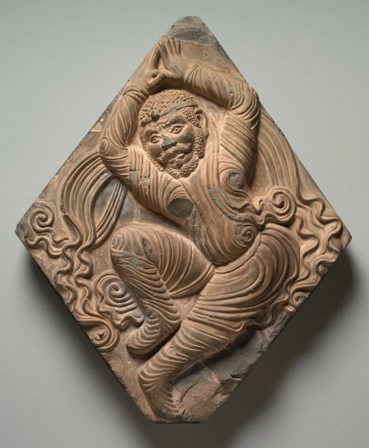 Architectural Brick with Dancer in Relief, by Unknown artist