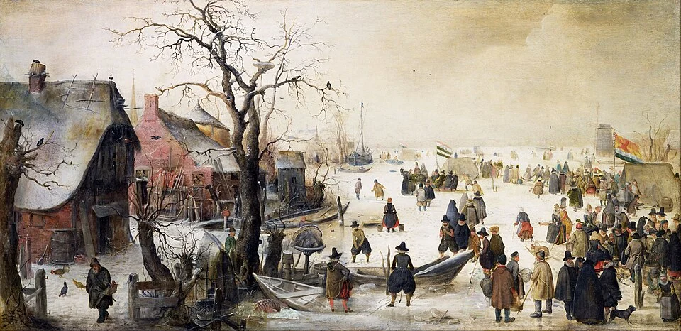 Winter Scene on a Canal, by Hendrick Avercamp