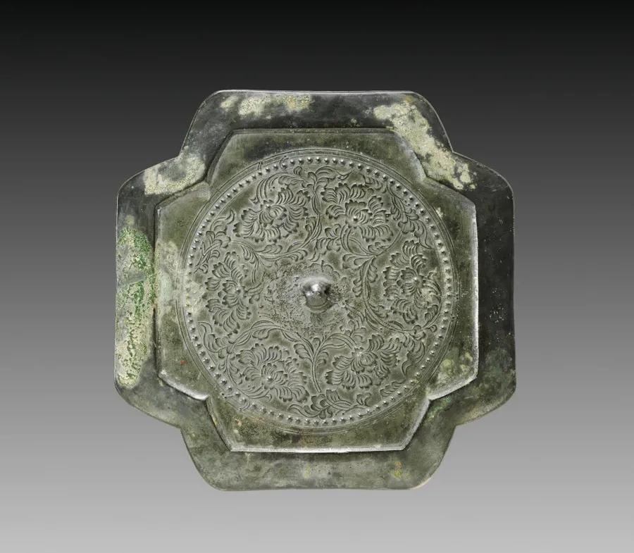 Cruciform Mirror with Six Blossoms, by Unknown artist