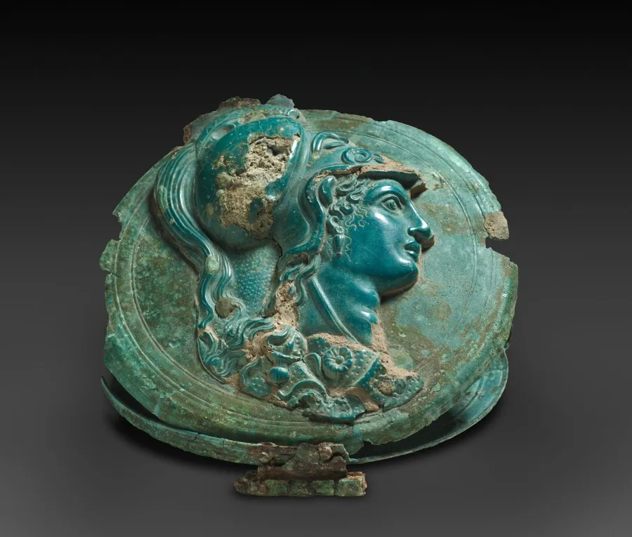 Box Mirror with Head of Athena, by Unknown artist