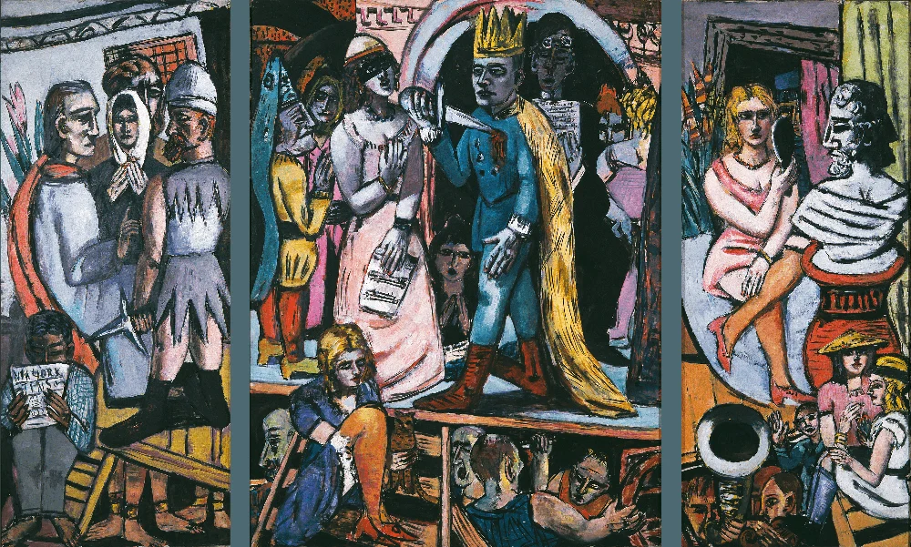 Actors – Triptych, by Max Beckmann