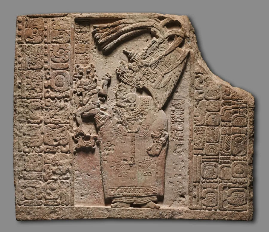 Panel with Royal Woman, by K’in Lakam Chahk; Jun Nat Omootz