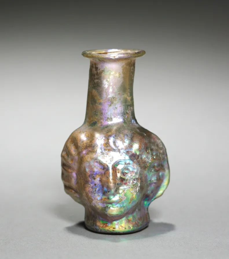 Janiform Head Flask, by Unknown artist